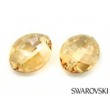 Zdjęcie - Swarovski pure leaf pendant 14mm golden shadow